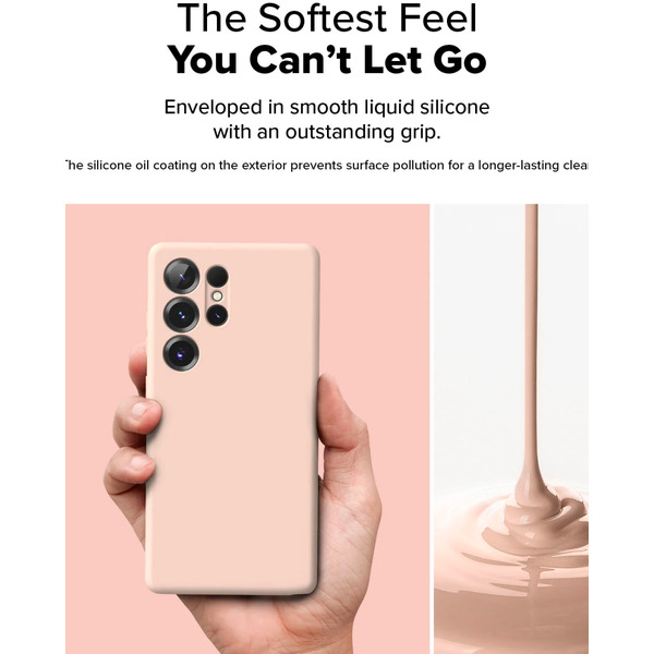 Чехол Ringke SILICONE MAGNETIC для Galaxy S25 Ultra PINK SAND