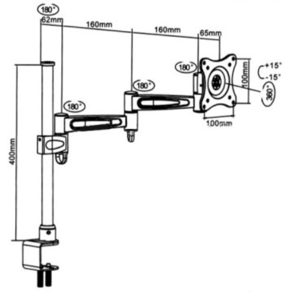 Кронштейн настольный для ЖК монитора Maclean MC-628