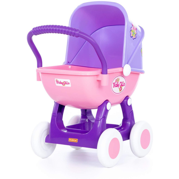 Коляска для кукол Полесье Arina 4-х колесная 48202 (фиолетовый/розовый)