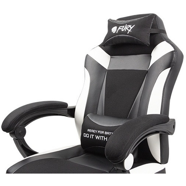 Кресло игровое Fury Avenger M+ (NFF-1710) Black-White