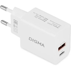 Сетевое зарядное устройство Digma DGW2D (белый)