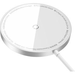 Беспроводное зарядное Baseus Simple Mini3 Magnetic Wireless Charger 15W CCJJ040012 (белый)