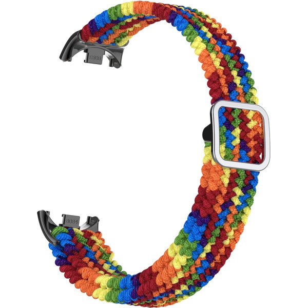 Ремешок Bingo Braided для Xiaomi Mi Band 8 (радуга темная)