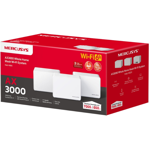 Wi-Fi система Mercusys Halo H80X (3-pack)