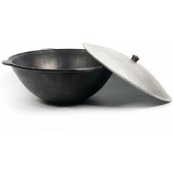 Казан CHUGUN INVEST LLC Узбекский с алюминиевой крышкой (12 л, плоское дно)