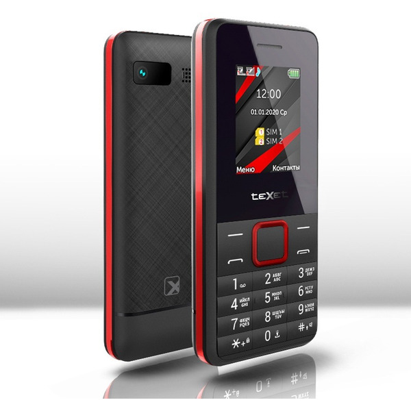 Мобильный телефон TeXet TM-207 (черный/красный)