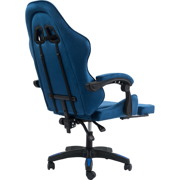 Вибромассажное кресло Calviano 1584 (велюр, синий)