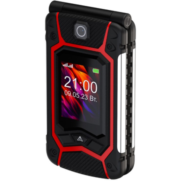 Мобильный телефон Maxvi E 10 (черный/красный)