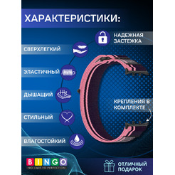 Ремешок Bingo Nylon Buckle для HONOR Watch 5 (фиолетовый с розовым)