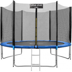 Батут пружинный ATLAS SPORT 8ft pro blue (с защитной сеткой и лестницей)