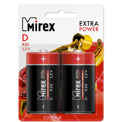 Батарейка Mirex Extra Power D (R20) 2 шт ER20-E2
