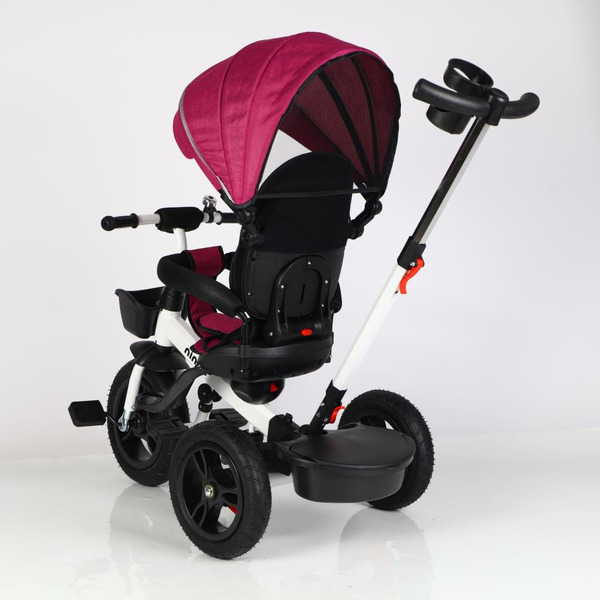 Трехколесный велосипед с ручкой NINO 6688 (красный)