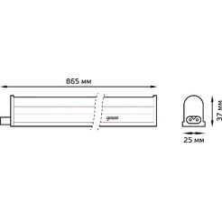 Светильник Gauss Fito LED TL 12W 1000K 130411912