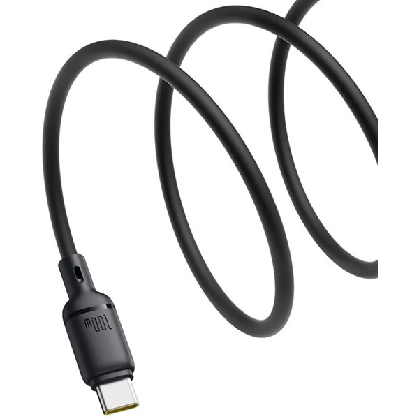 Кабель Baseus Silky Series Fast Charging Cable USB to Type-C 100W (2 м, черный)