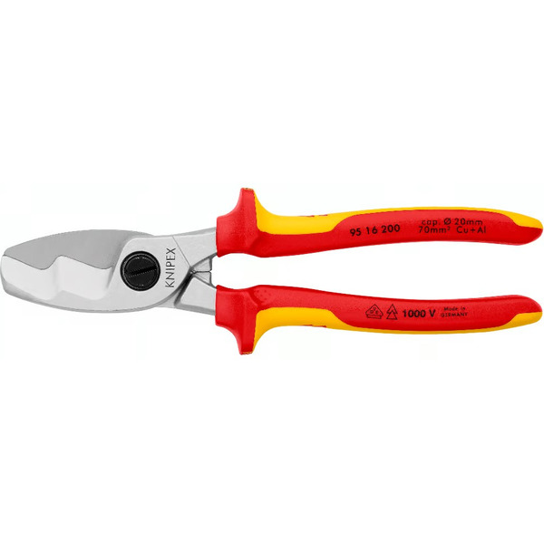Кабелерез с двойными режущими кромками Knipex 95 16 200