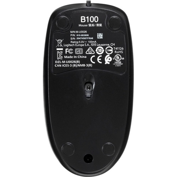 Мышь LOGITECH B100 Black (910-005547)