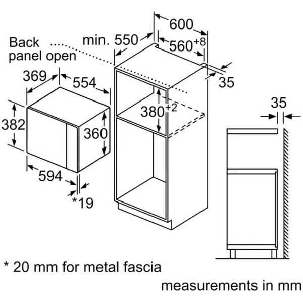 Встраиваемая микроволновая печь BOSCH BFL554MB0