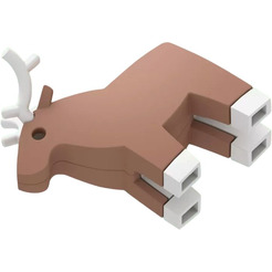 Магнитный конструктор Halftoys Animal Олень с диорамой HA010