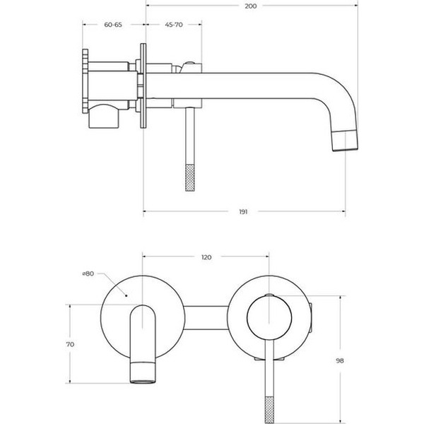 Смеситель Cezares RELAX-BLI2-1-01-W0