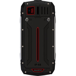 Мобильный телефон Maxvi R10 + ЗУ WC-112 (черный/красный)