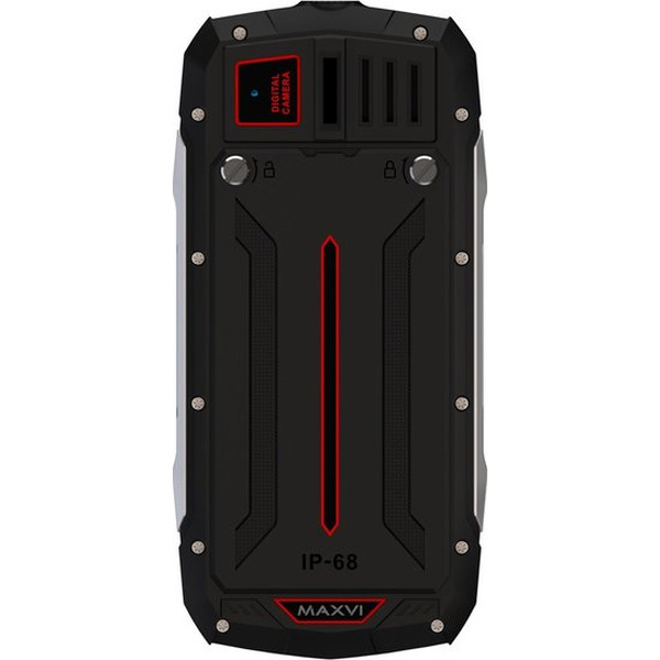 Мобильный телефон Maxvi R10 + ЗУ WC-112 (черный/красный)