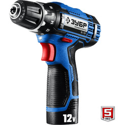 Дрель-шуруповерт Зубр Профессионал DL-121-22F (с 2-мя АКБ, LED фонарь, кейс)