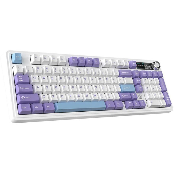Компьютерная клавиатура AJAZZ AK980 V2 (фиолетово-бело-синяя)