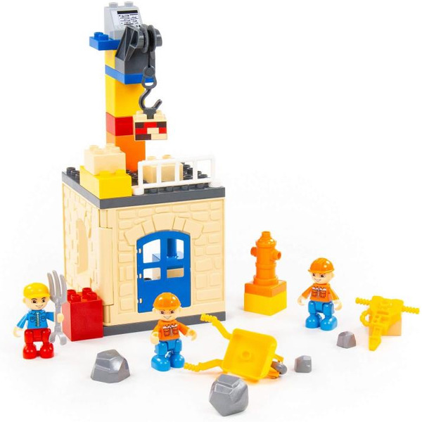 Конструктор Полесье "Макси" - "Строительная фирма" (66 элементов) 77615