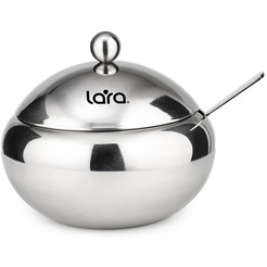 Сахарница с ложкой LARA LR08-35 SS