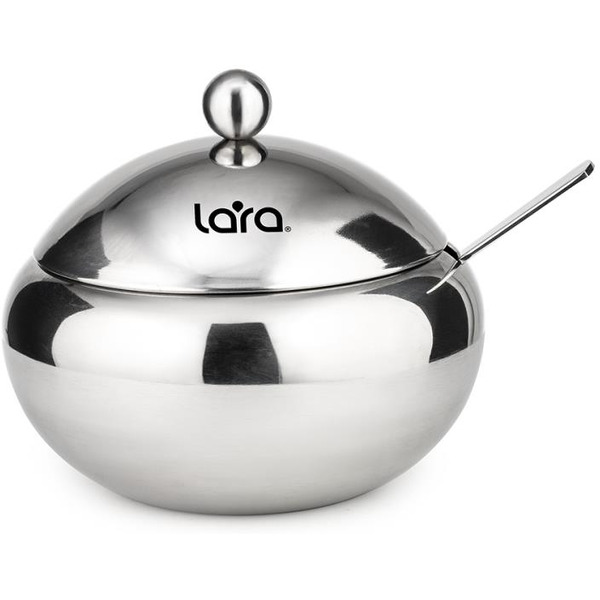 Сахарница с ложкой LARA LR08-35 SS