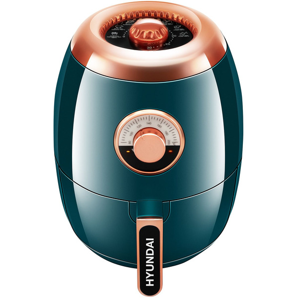 Аэрогриль HYUNDAI HYF-3553 (темно-зеленый/золотистый)