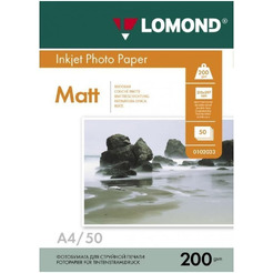 Фотобумага Lomond Матовая двусторонняя A4 200 г/кв.м. 50 листов (0102033)