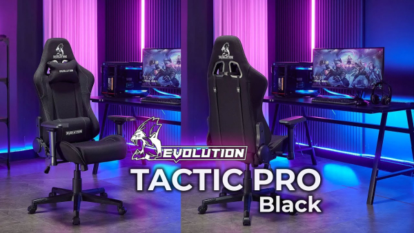 Игровое кресло EVOLUTION TACTIC PRO Black