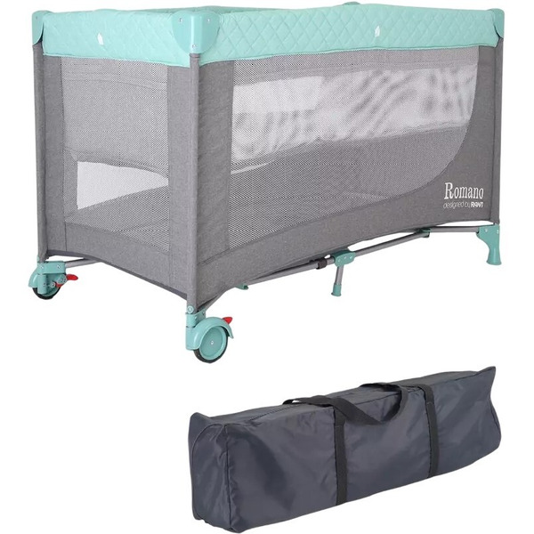 Кровать-манеж Rant Romano RP100 (grey/green)
