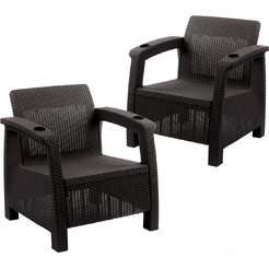 Набор садовых кресел Альтернатива Ротанг-плюс М8840 (мокко)
