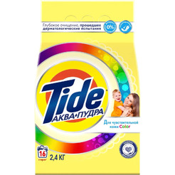 Стиральный порошок д/чувствительной кожи TIDE Color автомат 2.4кг (16 стирок)