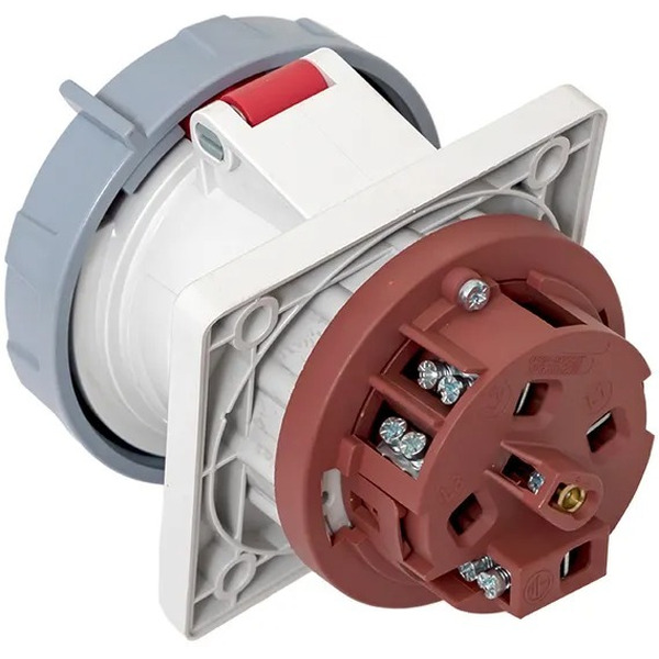 Розетка стационарная внутренняя угловая EKF 4342 3Р+РЕ 63А 380В IP67 PROxima
