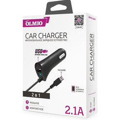 Автомобильное зарядное устройство OLMIO 2в1 СС003