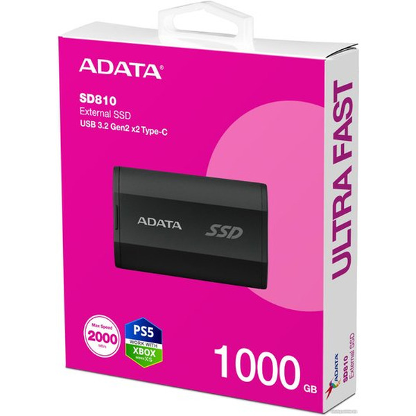 Внешний SSD ADATA SD810-1000G-CBK