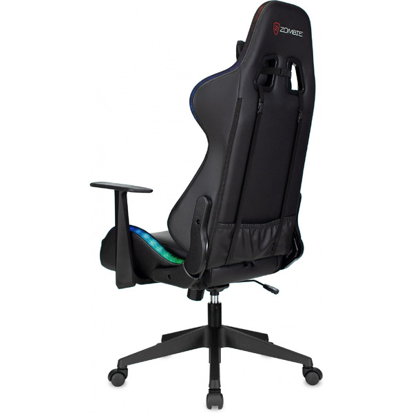 Кресло игровое Бюрократ Zombie GAME RGB экокожа/ткань, черный