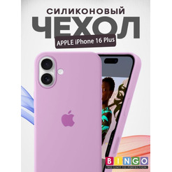Бампер BINGO Silicone Case для APPLE iPhone 16 Plus розовый