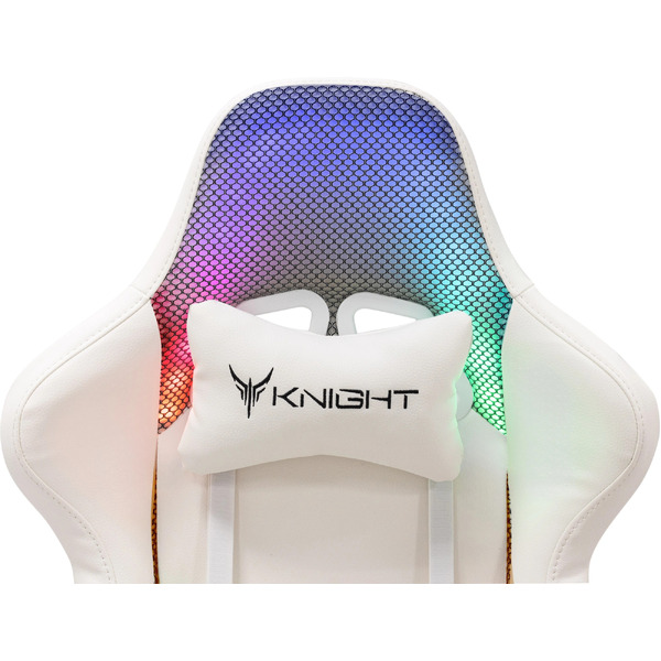 Кресло игровое Knight Wolf RGB (белый)