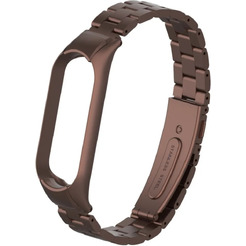 Ремешок Bingo Stainless для Xiaomi Mi Band 5 Коричневый