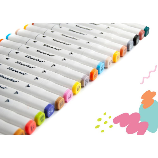 Набор маркеров для скетчинга Silwerhof (48 цв)