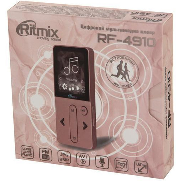 Проигрыватель Flash RITMIX RF-4910 8Gb розовый