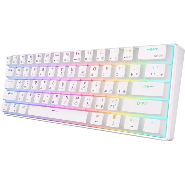 Клавиатура Royal Kludge RK61 RGB (белый, RK Red)