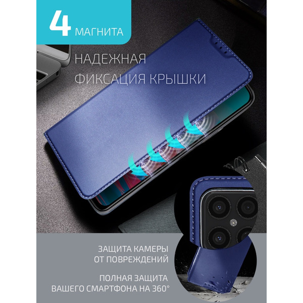 Чехол книжка Akami для Honor X8 Синий (29494)