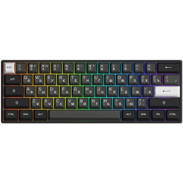 Клавиатура Akko 3061S Black & Sliver (Akko Cream Yellow V3 Pro)