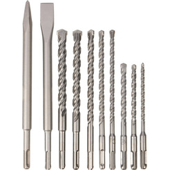 Набор буров и зубил Deli EDH-YCZ010-EH1 (10 шт)