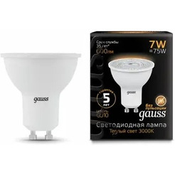 Лампа Gauss LED MR16 GU10 7W 3000K 101506107